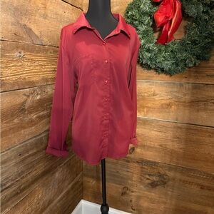 Burgundy dress blouse